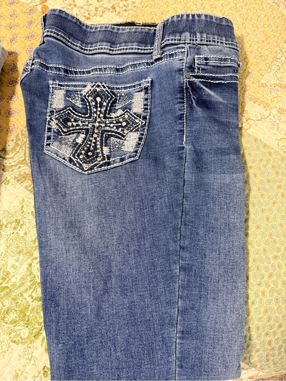 Classic Blue Embellished Pocket Women’s Jeans